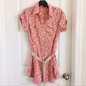 BANDOLINOBLU shirt dress tunic with belt size small